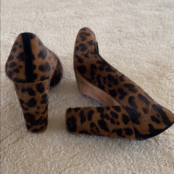 J.Crew Collection Calf Hair Leopard Etta Block Heel - Picture 3 of 4